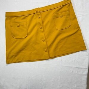 GAP Mustard Button-Front Skirt Size L